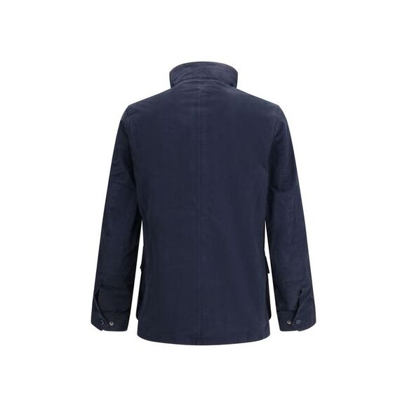 Barbour International Blue Cotton Full-Length Men's Jacket